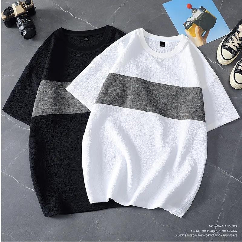 Men's clothing style casual round neck couple short-sleeved T-shirt men's summer fashion simple all-match youthful vitality