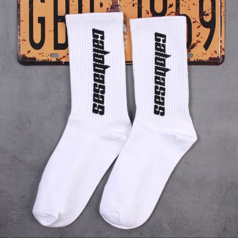 Socks Letter Cotton Mid-length Socks ins Street Hip-Hop Sports Socks Thickened Cotton Socks