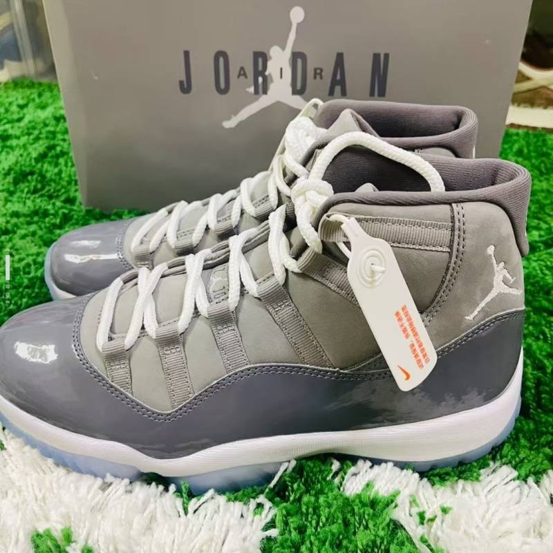 nike Jordan Air Jordan 11 Retro "cool Grey" Trendy Mid-top Retro Basketball Shoes Unisex Grey