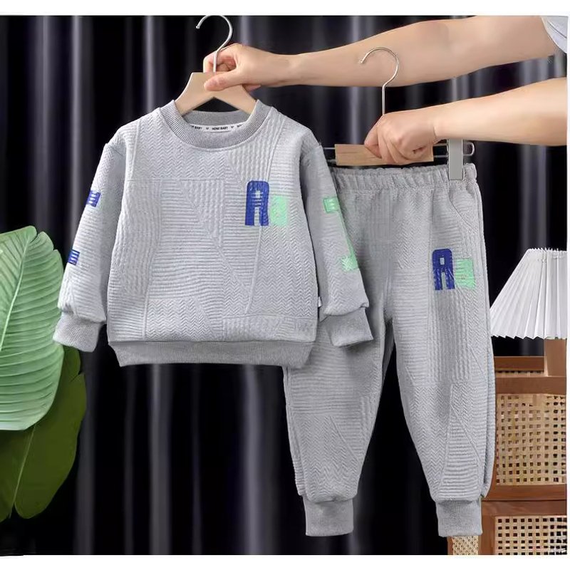 2025 Boys' Suit Children's Sweatshirts And Pants Girls' Spring Clothes Casual Pants Small And Medium Children's Long Sleeved T Shirts Wholesale