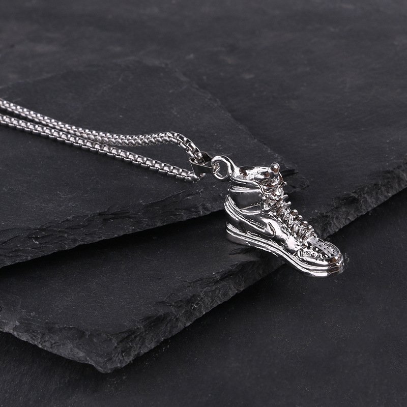 Korean Version Basketball Shoes Sweater Chain Trendy Cool Hip-hop Ins Female Trampoline Male Pendant Shoe Model Necklace
