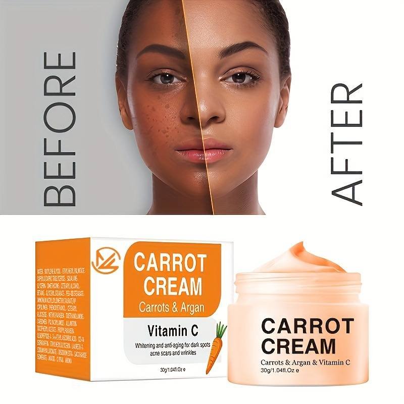 30G Smoothing Skin Brightening Remove Dark Spots Corrector Face Moisturizer Carrot Cream Whitening Cream