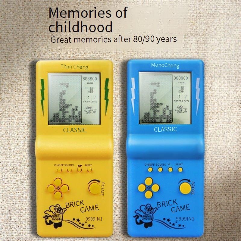 Video Game Consoles Large Screen Tetris Game Console Retro Nostalgic Classic Children's 8090 Handheld Game Console Electronic Toy