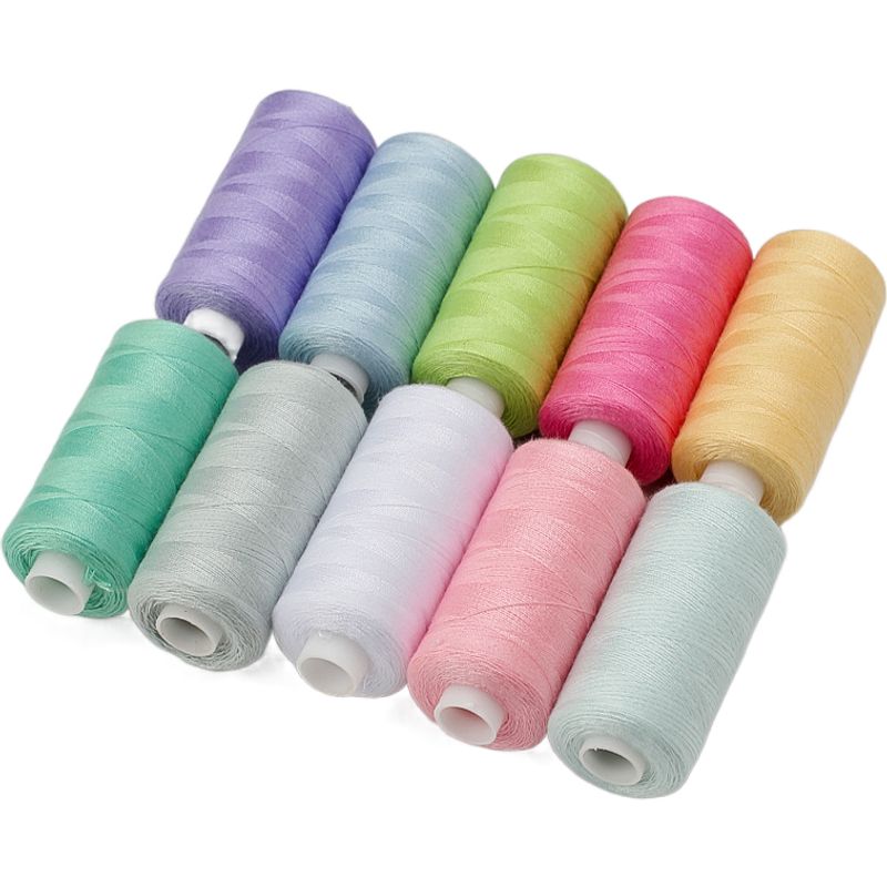 10pcs/Set Handmade Diy Sewing Thread Home 402 Polyester Thread 400 Yards Hand Stitching Set