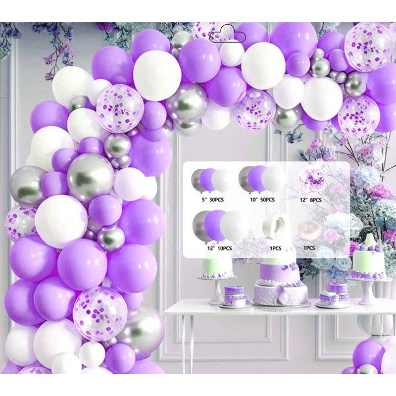 Premium Metallic Balloon Garland Kit For Weddings, Birthdays & Parties – Includes Balloon Chain, Dot Glue & Elegant Paper Card Packaging
