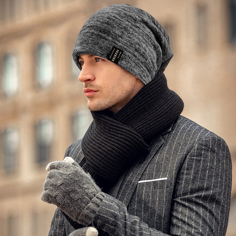 New Autumn and Winter Warm Knitted Solid Color Versatile Woolen Hot Selling Men's Headband Korean Edition Hat Women's