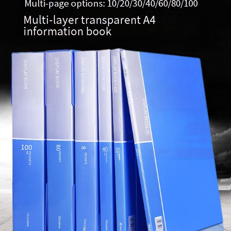 Education Office Supplies Data Book Transparent Plastic Pp Test Paper Storage Book Sheet Music Folder Wholesale A4 Insert Folder File Folder