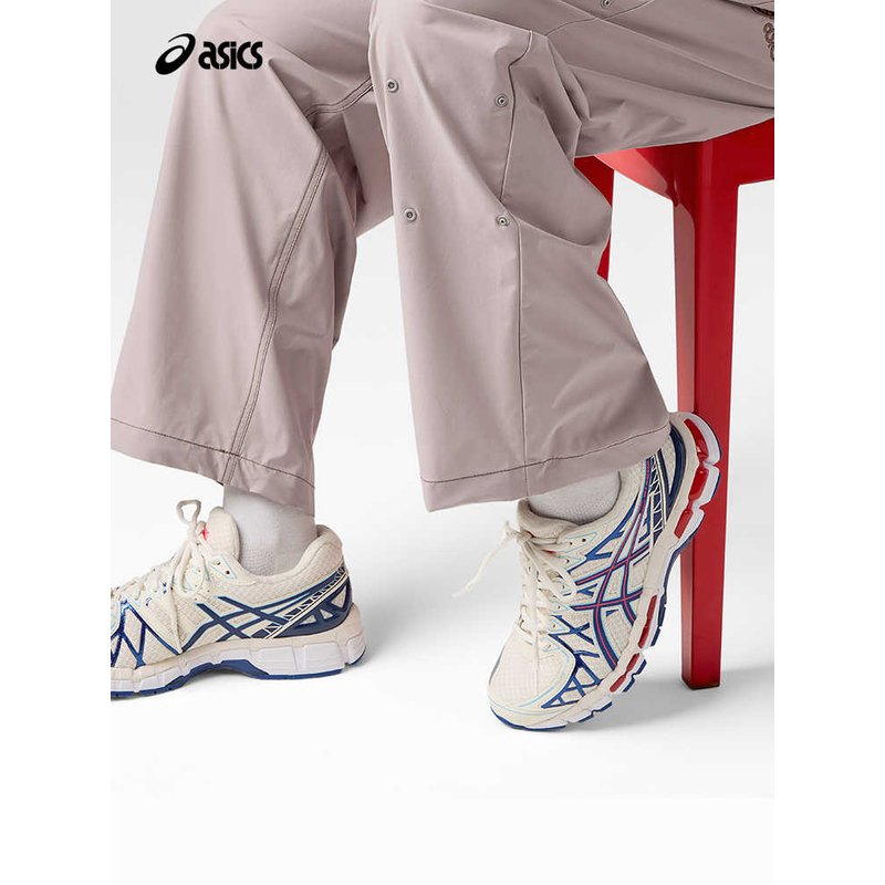 ASICS KAYANO 20 Men's And Women's Retro Shock Absorbent, Anti Slip, And Breathable Running Shoes 111736- White, Blue, And Red