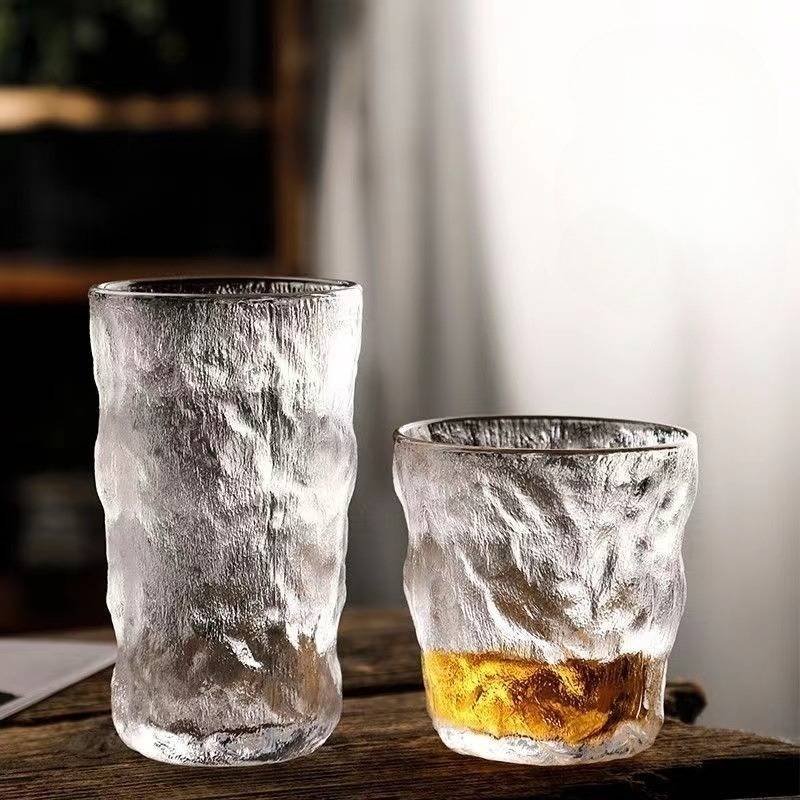 Home & Garden Japanese Style Glacier Tree Pattern Glass Cup Household High Value Water Cup Female Juice Drink Cup Ins Style Tea Cup Wine Glass
