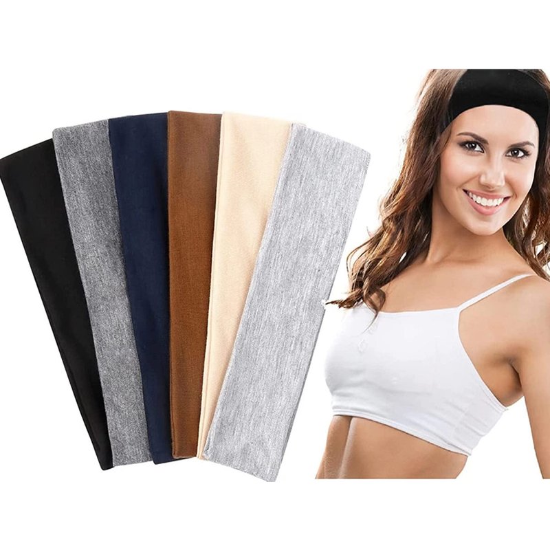 simple sports headband running sports antiperspirant yoga headband unisex solid color single loop headband