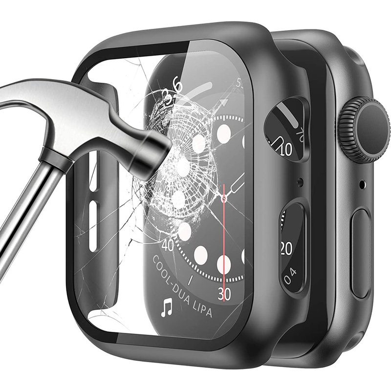 Glass+Cover For Apple Watch case 45mm 41mm 44mm 40mm 42mm iWatch Accessories Screen Protector Apple watch series 3 4 5 6 SE 7 8