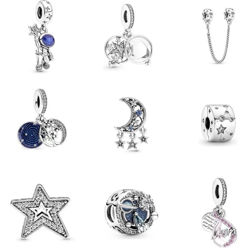 Nouveau style de perles astronaute pentagramme serpent os chaîne bracelet collier accessoires pendentif