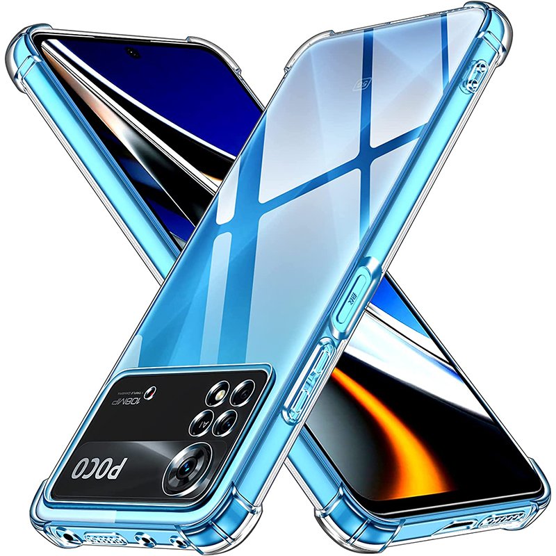 Casing lunak silikon anti guncangan, sarung HP lunak transparan ultra tipis untuk Xiaomi POCO F5 F4 F3 F2 X5 X4 X3 X2 M5 M4 M3 M2 Pro GT