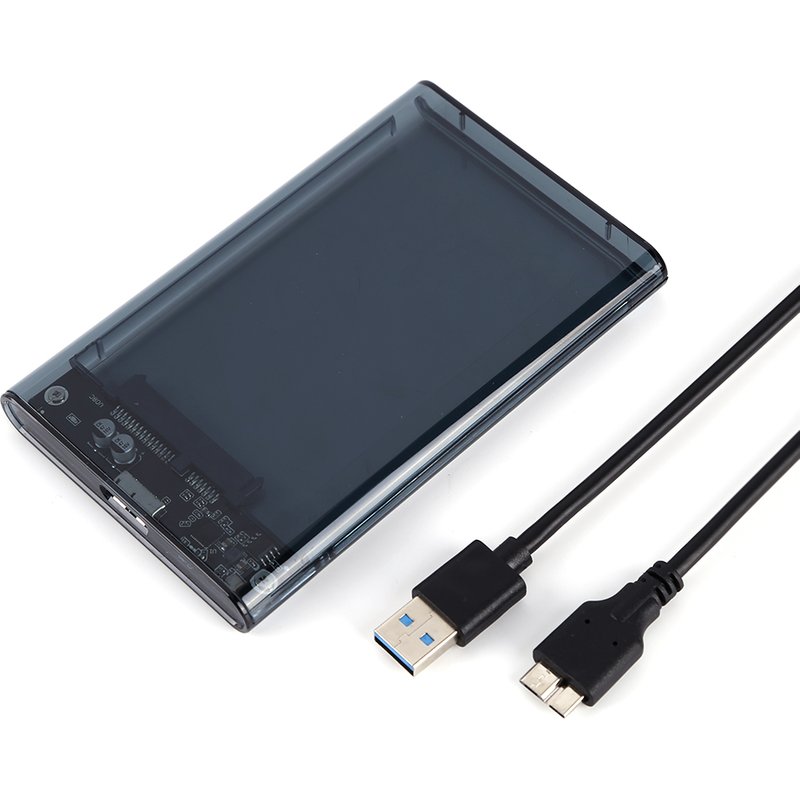 Transparent Case Caddy HDD Enclosure 2.5 SSD SATA To USB 3.0 Type-C 3.1 Adapter External Hard Drive Box