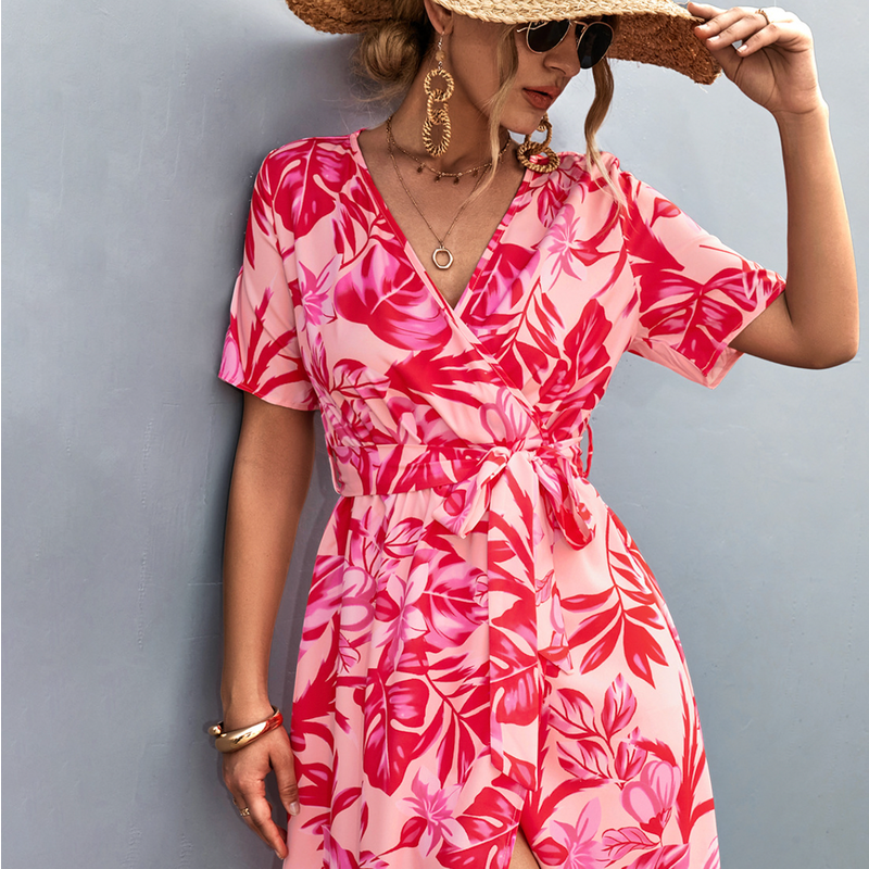 2023 New Women's Cross Print Dress