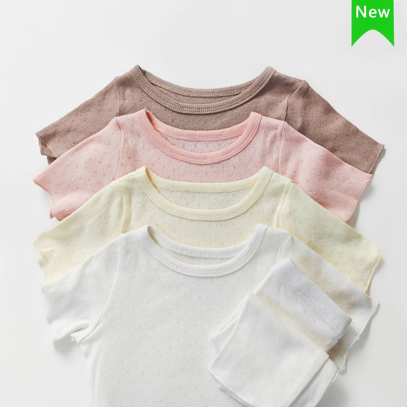 Korean Style Girls' Pajamas Summer Pure Cotton Class A Home Clothes suit Short-sleeved Boys' Breathable Air-conditioning Clothes Children's Suit