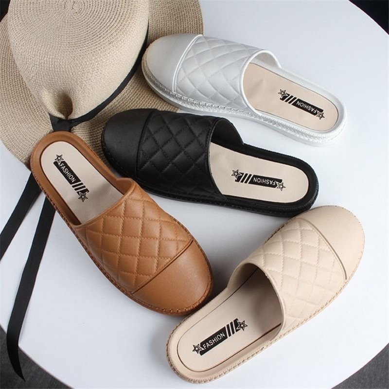 Women's Shoes new style online celebrity half slippers home leisure waterproof non slip flat sandals