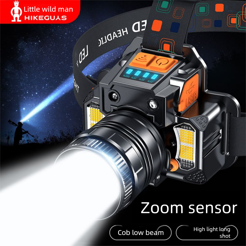 Xiaoyeren LED Headlamp High Brightness Long Range Rechargeable Head-Mounted Ultra-Long Battery Life Flashlight Outdoor