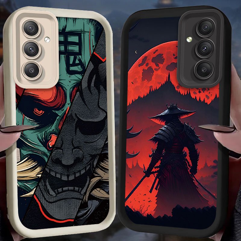 Terror Ghost Face Samurai Phone Case for Samsung Galaxy A55 A15 A35 A25 A05 A05S 5G A24 A13 A23 A12 A22 A32 A52 A52S A71 A72 A51