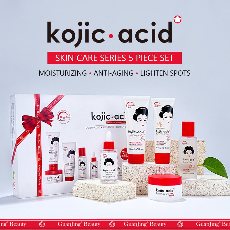 Skincare Set GuanJing Brightens and Moisturizes Whole Box Kojic Acid Kit