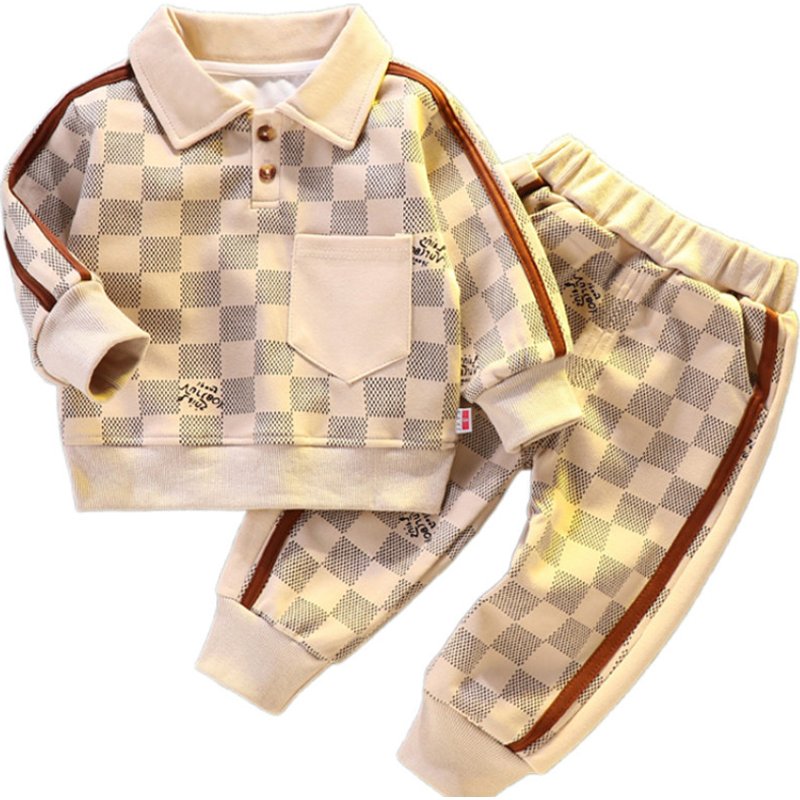 Cool Handsome Suit 2023 New Child Boys' Two Piece Set Trendy Baby Spring and Autumn