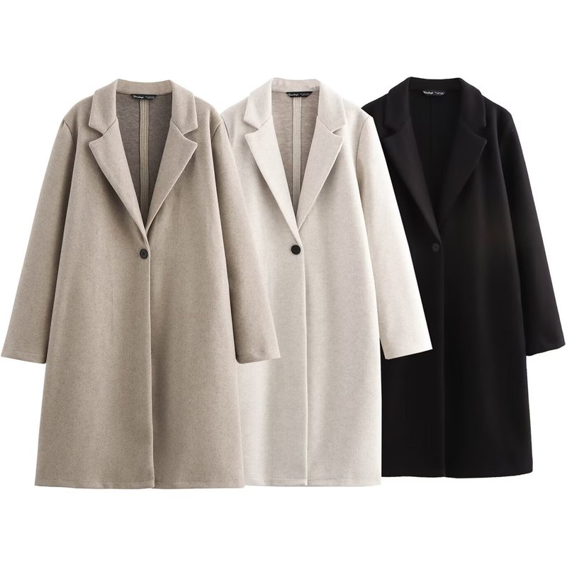Women's Fall Coat – French-Inspired Button-Detailed Soft Trench Coat With Faux Fur Collar (XS/S/M/L, Khaki/Black/Cream)​