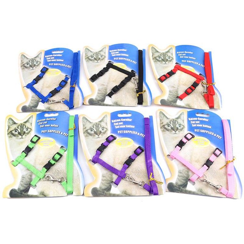 CAT LEASH, T-SHAPED DESIGN CAT COLLAR, COMFORTABLE AND DURABLE, A MUST-HAVE FOR PET TRAVEL