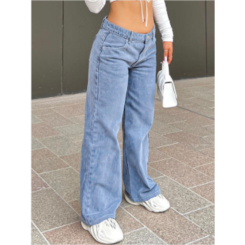 Women’s Clothing Women's high waist wide leg jeans, street style, casual vintage jeans