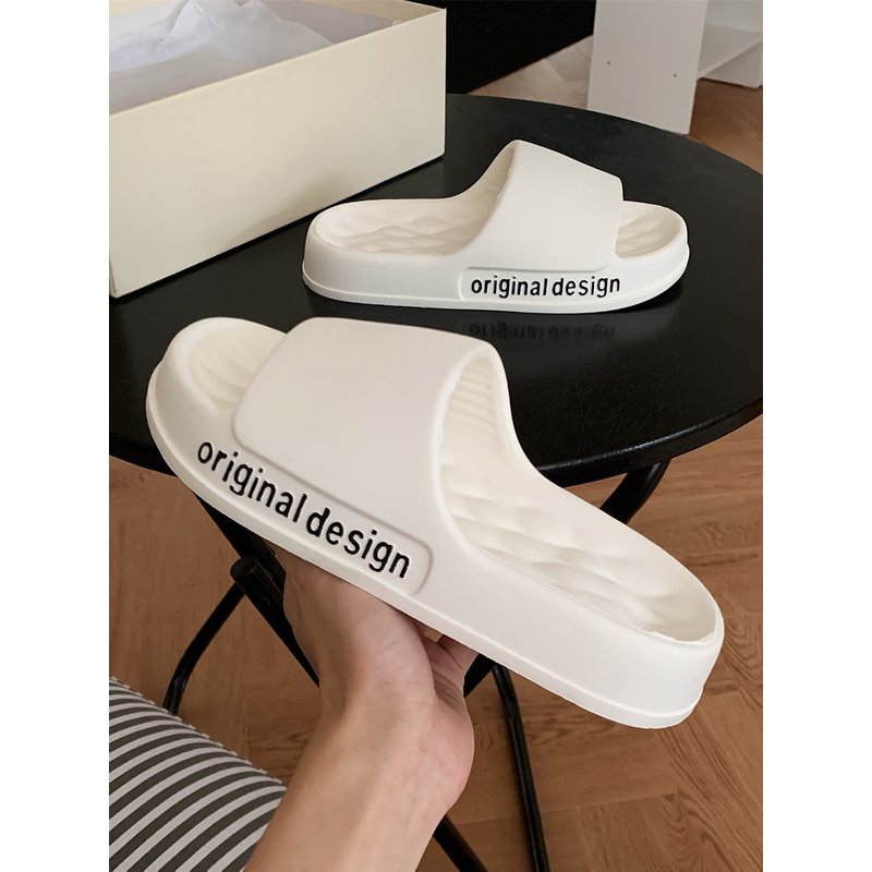 Simple Summer Sle Beach Sandals Ex Outdoor Wear Anti-Slip Ular Couple Slippers Flat Heel EVA Material Pure Color