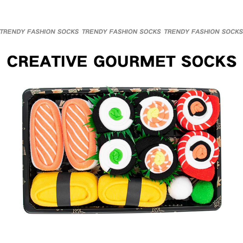 Socks trendy socks mid tube combed cotton socks Christmas gift box high top couple casual socks