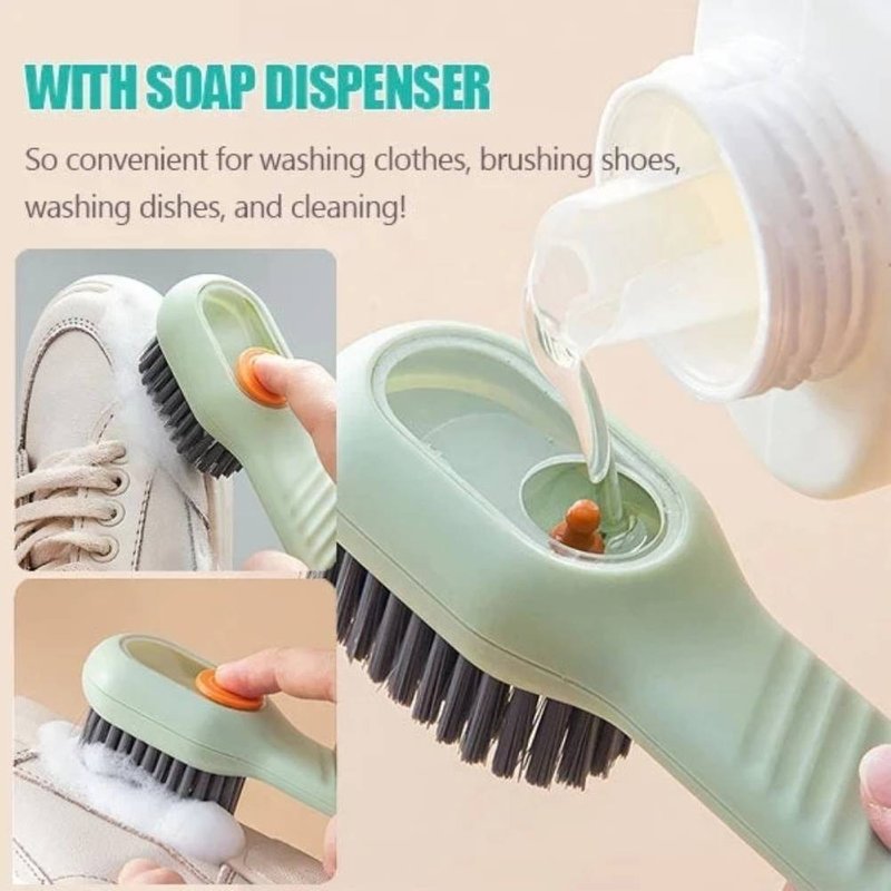 Automatic Liquid Discharge Shoe Brush Multifunction Deep Cleaning Soft Bristles For Household Laundry Kitchen Cleaning Brush