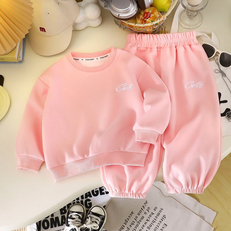 Children's Sweater Set, Including A Thickened And Fleece-lined Jacket For Older Children, Fashionable Two-piece Set