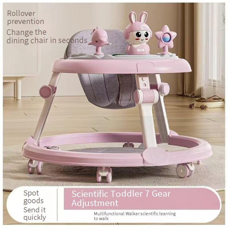 Mother & Kids Baby Walker With Music Multi Function Anti Rollover Lightweight And Foldable