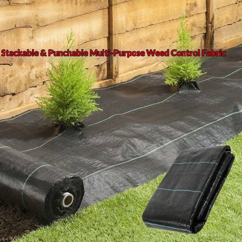 Heavy-Duty PP Barrier Fabric – Black Landscape Ground Cover For Gardens, Orchards & Farms (1m-2m Width, 5m-10m Length)