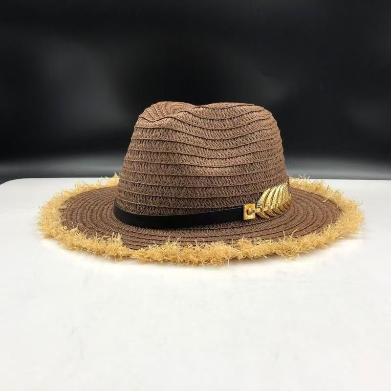 Hot Sale Summer Women's Brim Lady Raffia Beach Casual Panama Straw Hat Men Sun Visor Cap Male Sombrero Chapeau Femme