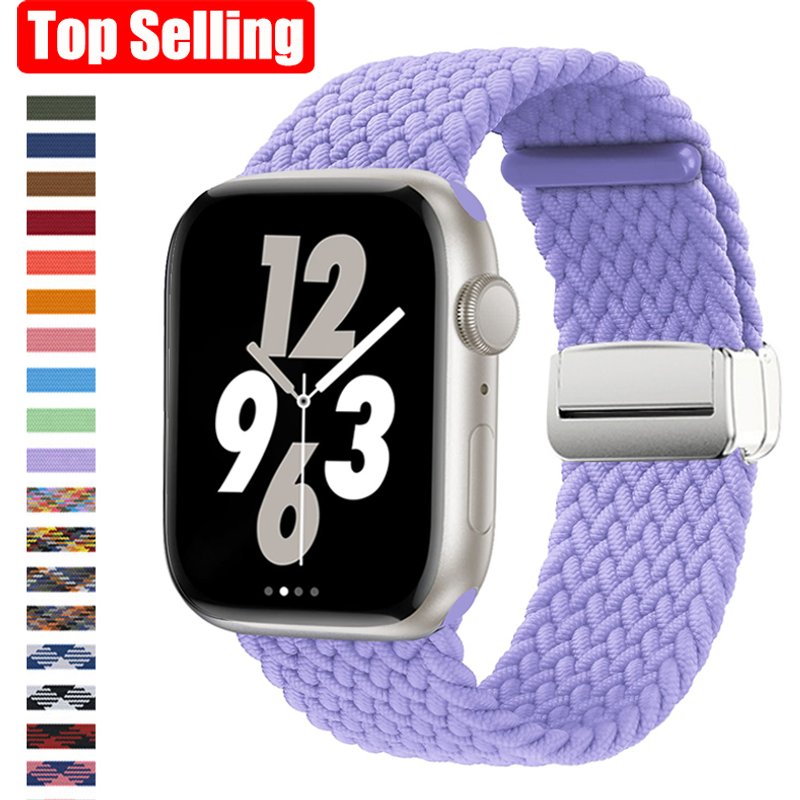 Braided Solo Loop for Apple Watch Ultra Band 44mm 40mm 45mm 41mm 42mm 38mm 49mm Men Bracelet IWatch Series 8 7 SE 6 5 4 3 Strap