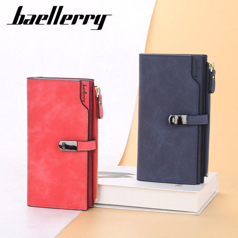 Baellerry Women's Long Wallet New Arrival Multi-card Matte Leather Clutch Multi-functional Mobile Phone Bag