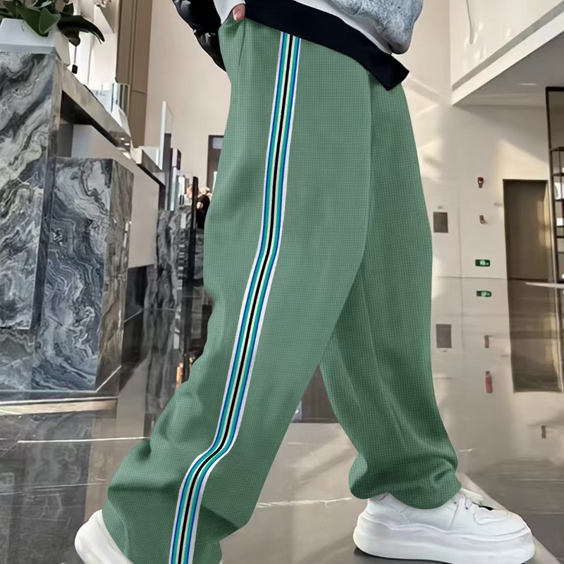 Men's Clothing Summer New Men's Pineapple Grid Drawstring Sports Casual Trousers Men