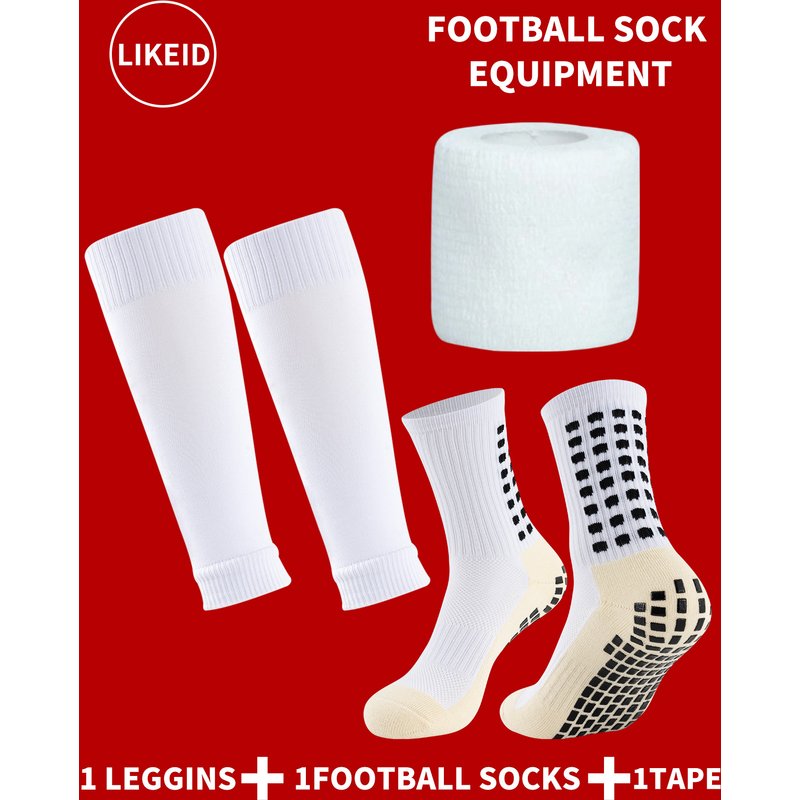 Adult thick towel bottom football socks equipment men and women glue non slip god socks tape leg guards socks straps