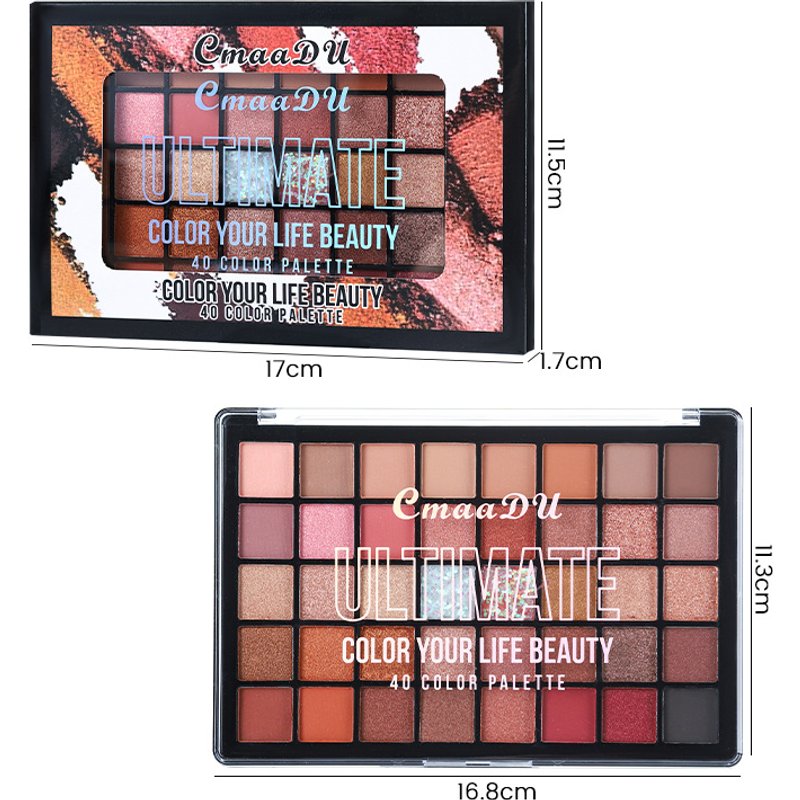 Bestselling 40-Color Eyeshadow Palette: Earth Tones, Matte & Shimmer, All Occasions