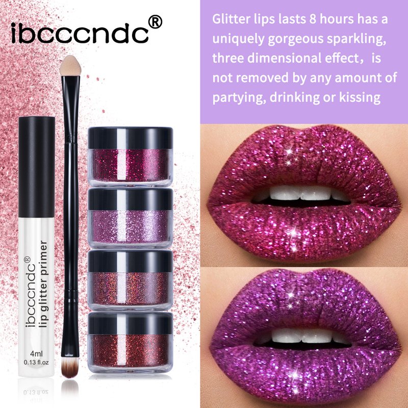 Diamond Glitter Lip Gloss Makeup Set Matte-changing Lasting Shimmer Shiny Illusion Natural Lipstick Shiny Glitter Kit