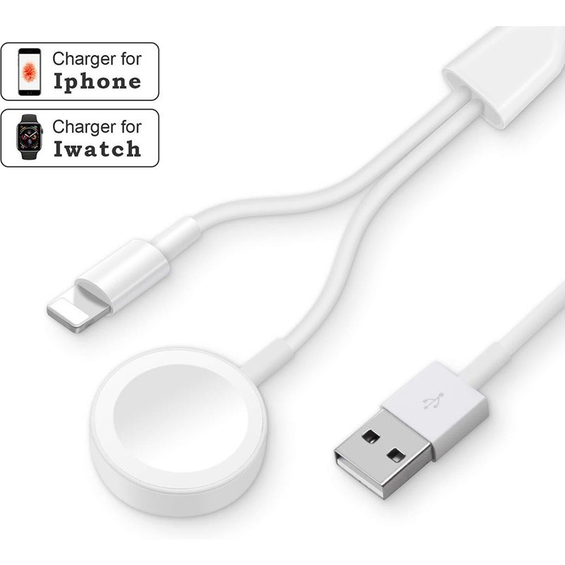 Hitech 2 in 1 Wireless Charger Phone Smart Watch Fast Charging Cable for iPhone iWatch