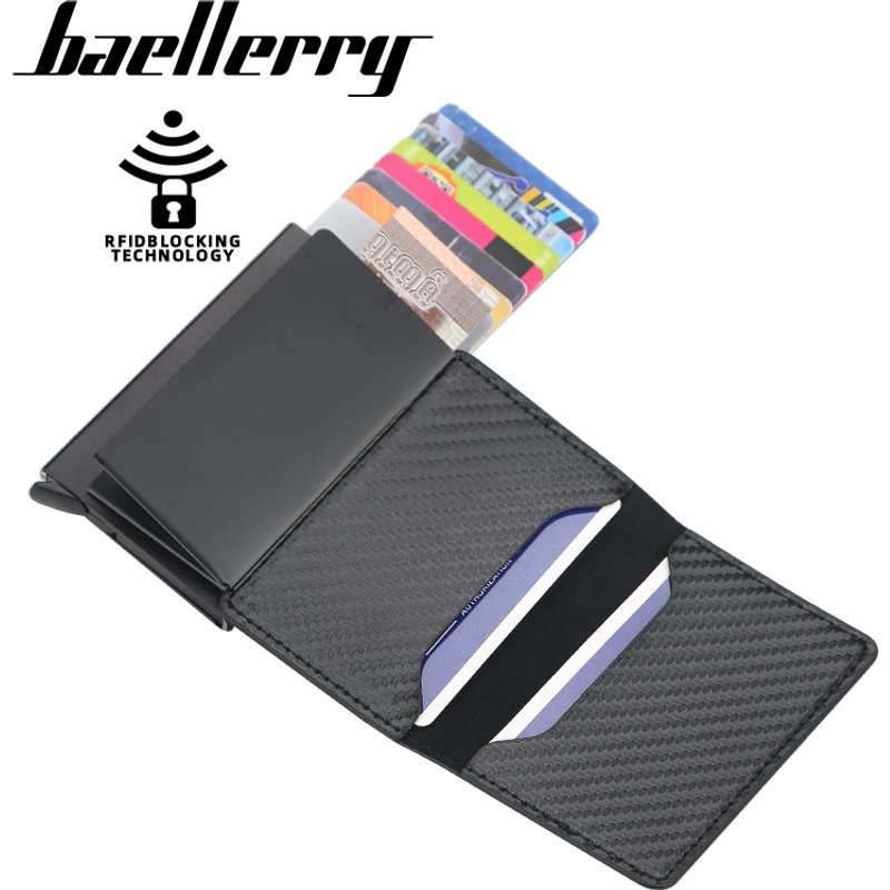 Baellerry Wallet/New Arrival Anti-theft Card Bag/rfid Short Automatic Pop-up Card Holder/both Men And Women Can Use