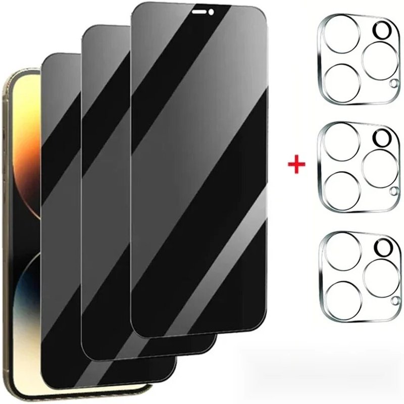 Privacy Screen Protector 13 11 12 15 Pro Max Mini Plus Camera Lens Protective Glass Film For IPhone 14 PRO XS MAX