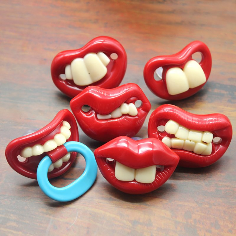 Funny Lips Teeth Toddler Baby Silicone Dummy Soother Teething Sleep Pacifier