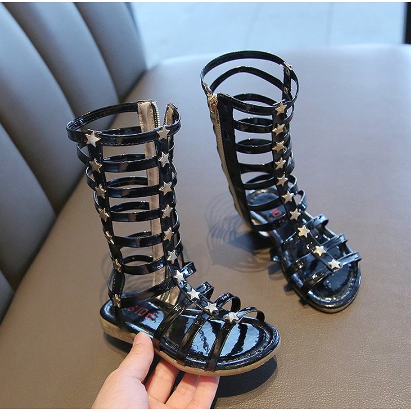 Girls' Roman Sandals - High Top Studded Design | Summer Adventure Footwear