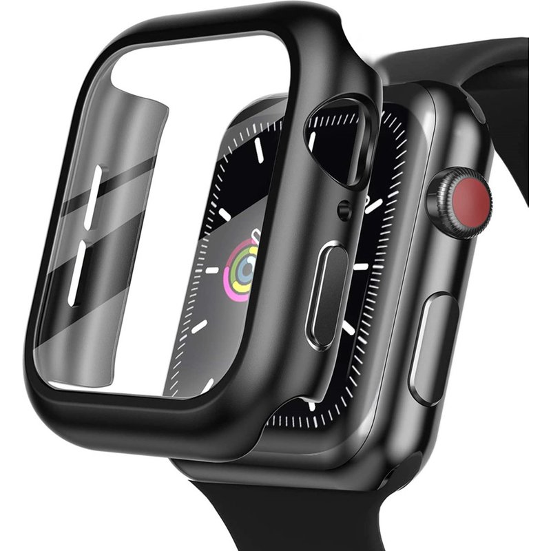 Case Cover For Apple Watch 44mm 40mm iWatch 42mm 38mm bumper Tempered Glass 44 42 38 42 mm for apple watch series 4 3 5 SE 6
