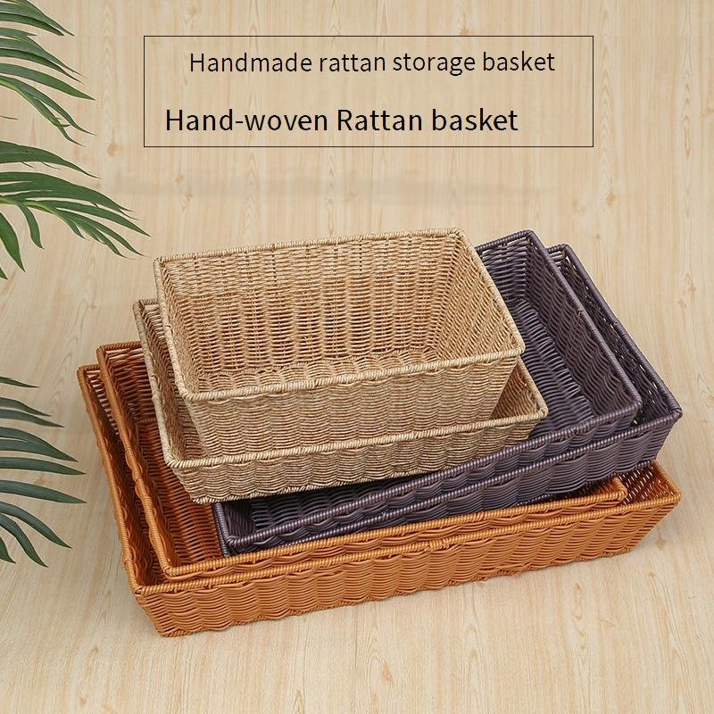 Reinforced Wicker Basket - Multipurpose Display & Storage Basket For Fruits, Bread, Supermarkets & Hotels