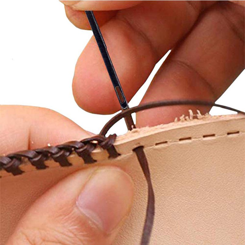 1Pcs Leather Thread Needle Leather Rope Needle Leather Thread Gun Color Needle Cowhide Leather Tool Needle