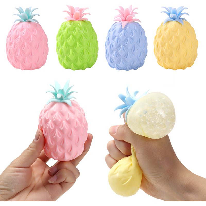 Foam Squishies TPR Decompression Toys New And Unique Decompression Ball Venting Pineapple Squeeze Fun Soft Rubber Pineapple Venting Ball